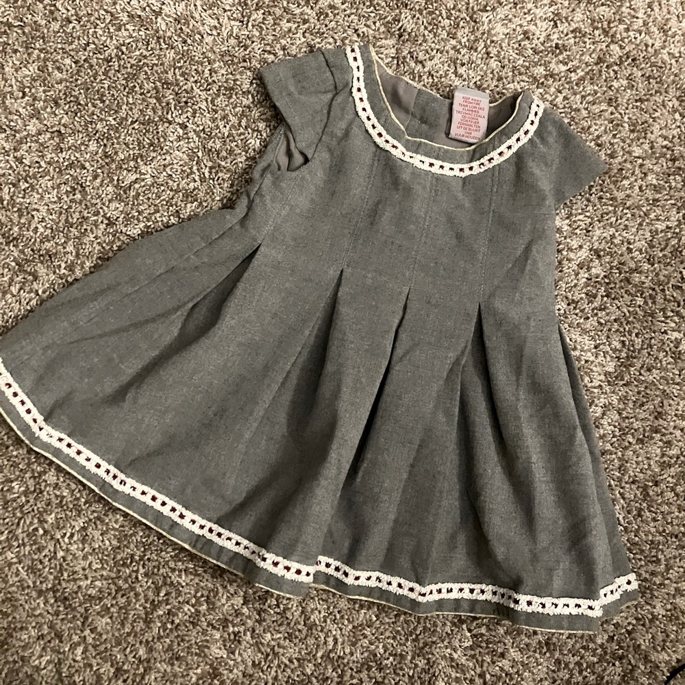 Tahari Baby grey dress